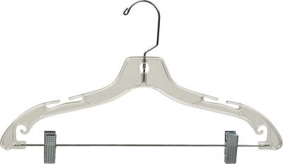 Slimline Black Velvet Plastic Combo Hanger for Suit/Coat (Set of 100) Rebrilliant