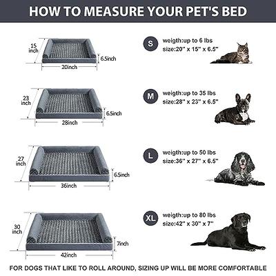 WNPETHOME Dog Beds for Medium Large Dogs, Orthopedic Sofa Mat Pillow with  Removable Waterproof Cover, Egg-Foam Crate Bed