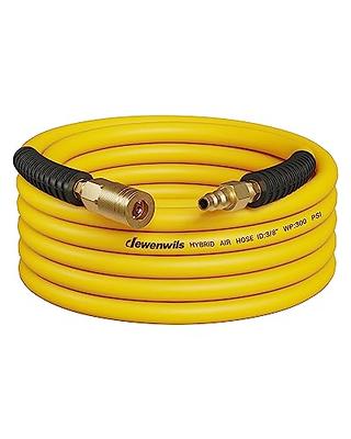 EADUTY Hybrid Air Hose 1/4 In. x 25 ft, Lightweight, Flexible, Durable Air  Compressor Hose with Aluminum Universal Quick Coupler and Industrial Plug