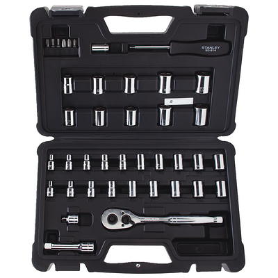 Stanley Fmmt71665 229 PC Black Chrome Mechanic's Tool Set