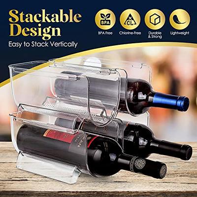 Water Bottle Organizer, Stackable Metal Water Bottle Holder for Cabinet,  Fridge, Cup Holder Water Bottle Storage, Wine Storage Rack for Kitchen,  Pantry