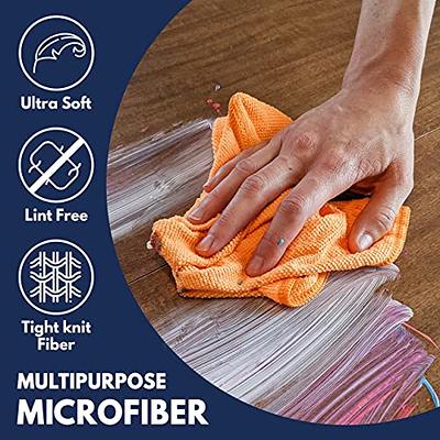 USANOOKS Microfiber Cleaning Cloth - (12x16 inches) High Performance -  Ultra Absorbent Weave Traps Grime & Liquid for Streak-Free Mirror Shine -  Lint