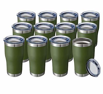 HASLE OUTFITTERS 20 oz Tumbler Bulk, Stainless Steel Tumblers with Lid,  Vacuum Insulated Tumbler, Double Wall Powder Coated Cup, coffee mugs, Army  Green, 12 Pack - Yahoo Shopping