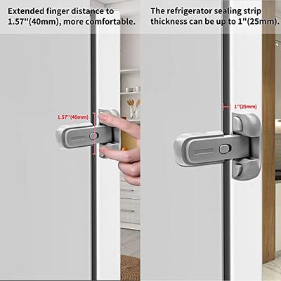 VSTM Fridge Lock for Kids and Toddlers, Child Proof Refrigerator Lock, Baby Safety  Freezer Latch Lock Apply to Max 1(25mm) Sealing Strip, Automatically Lock  While Closing The Door(1pc, Grey) - Yahoo Shopping