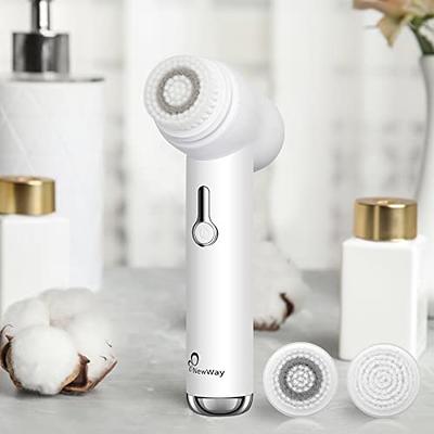 Electric Body Brush, Sonic scrubber body brush, Scrubber Shower Brush with  Long Handle, Spin Skin Brush with 4 Brush Heads, Water Resistant