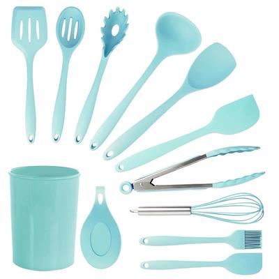  NCUE Kitchen Utensils Set, Large Non-stick Silicone cooking  utensils set 6 Pcs, Wooden Handle Heat Resistance Silicone Spatula Soup  Ladle Pasta Server Kitchen Gadgets Utensils Set BPA Free (White) : Home