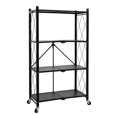 15.7 in. W x 3.85 in. H x 4.68 in. D Aluminum Rectangular Bathroom Wall Shelf in Black (Set of 2)