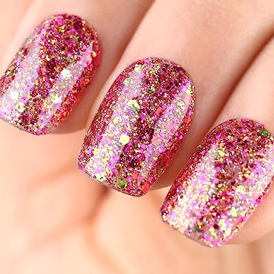 Imtiti Hot Pink Gel Nail Polish, 1 Pcs 15ml Pink Glitter Color Soak Off LED  Long-Lasting Nail Gel Polish Nail Art Starter Manicure Salon DIY at Home