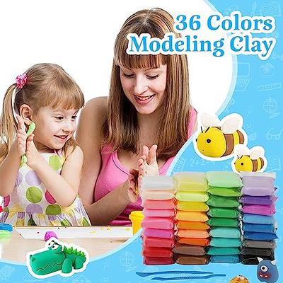 Wolwefa Modeling Clay Kit - 24 Colors Air Dry Ultra Light Clay, Magic Clay,  DIY Molding Clay for Kids, DIY Clay Kit with Sculpting Tools, Decoration