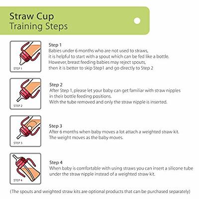 Laucci Straw Sippy Cups for Baby 6-12 Months and Toddlers 1-3 Year