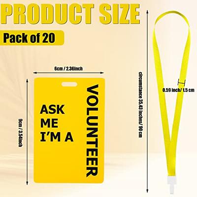 Yeaqee 25 Pack Volunteer Lanyard Volunteer Badges Volunteer ID