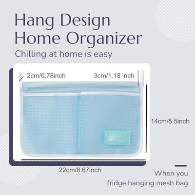 MOLANLY 4PCS Refrigerator Door Organizer Set, Fridge Hanging Mesh