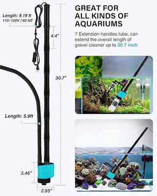 fishkeeper Fish Tank Cleaning Tools Gravel Vacuum for Aquarium,  80GPH/256GPH Fish Tank Vacuum Gravel Cleaner, Sand Cleaner/Water  Changer/Remove Dirt