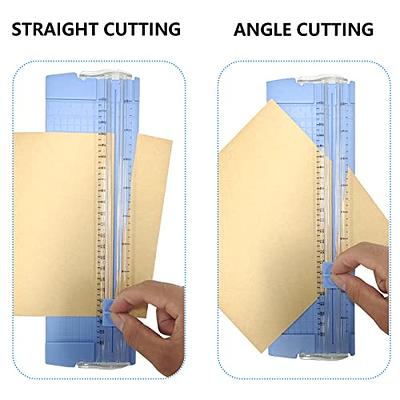 YingEnter Small Paper Cutter for Cardstock, 8.7*2.3 DIY Portable Cutter  Trimmer, A4 A5 Craft Guillotine Paper Trimmer Scrapbooking Tool with  Cutting Finger Protection Slide Ruler(Bule) - Yahoo Shopping
