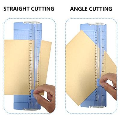 Paper Cutter Trimmer,Mini Paper Cutter A5 Portable Paper Trimmer  Scrapbooking Tool with Finger Protection and Slide Ruler/Blue : :  Office Products