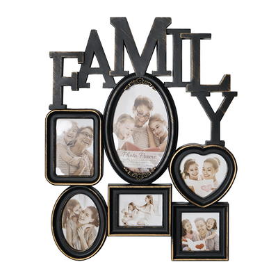 Mainstays Farmhouse 4x6 Family Collage Picture Frame, Holds 4