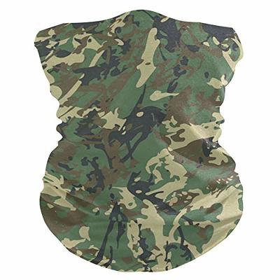 Aqua Design Fishing Hunting Masks Neck Gaiter: Men and Youth UPF 50+ Sun Mask Protection: Camo Face Cover Balaclava Bandana