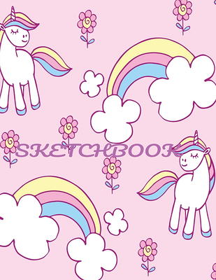 Doodles & Drawings: Sketch Book For kids Drawing Book with Girls and  Unicorn Pattern Pink 8.5X11 110 Pages (Paperback)