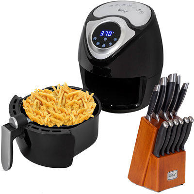 Brentwood 5 Qt. Black Electric Digital Air Fryer AF-500DBK - The Home Depot