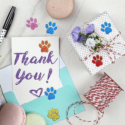 500pcs Colorful Dog Paw Print Stickers Waterproof Puppy Paw Labels