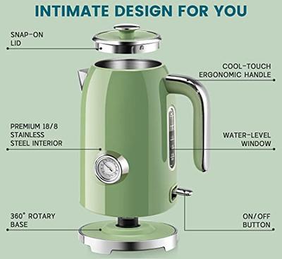 OVENTE 7-Cup Green Stainless Steel BPA-Free Electric Kettle with Auto  Shut-Off and Boil-Dry Protection - Yahoo Shopping