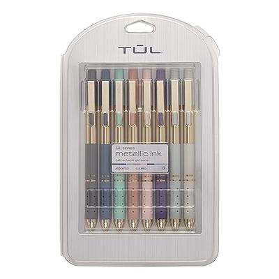 TUL GL Series Retractable Gel Pens, Limited Edition, Medium Point, 0.8 mm, Assorted Barrel Colors with Starburst Pattern, Assorted Metallic Inks, Pac