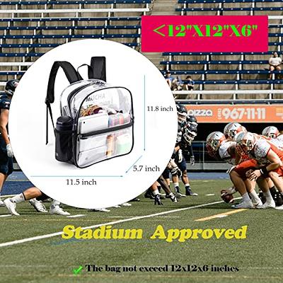  Mossio Clear Bag Stadium Approved, Heavy Duty Small Transparent  Backpack For Boys, Girls, Adults Black : Sports & Outdoors