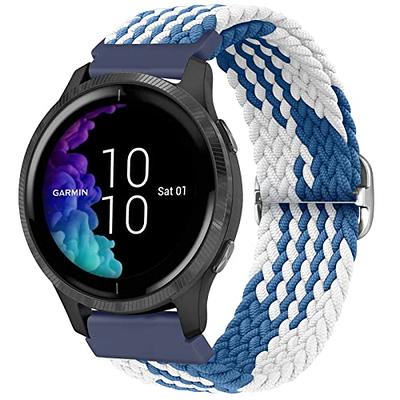 SITAFU Bracelet pour Garmin Vivoactive 3/3 Music, 20 mm, nylon élastique,  réglable, bracelet de rechange tressé pour Garmin Forerunner 245/245  Music/Forerunner 645/645 Music/Vivomove HR/3 : : High-Tech