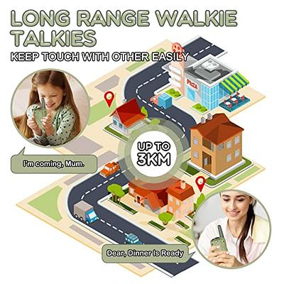 Walkie Talkies for Kids Rechargeable, 48 Hrs Working Time 3 Miles Range 22  Channels 2 Way Radio, Birthday Gifts for Boys Girls,Family Games Outdoor