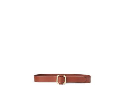 Lauren Ralph Lauren Women's Logo Reversible Pebbled Leather Belt - Macy's