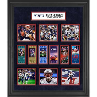 Tom Brady New England Patriots Framed 23 x 27 6-Time Super Bowl