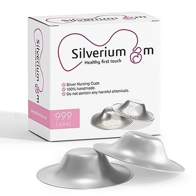  Silver Nursing Cups Nipple Cover Nipple Soother for Newborn  Breastfeeding Moms, The Original 925 Silver Nursing Cups : Baby