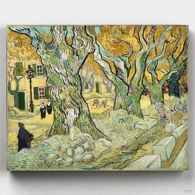 Premium Paint By Numbers Kit - The Road Menders Vincent Van Gogh