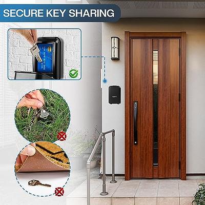 Key Lock Box for Outside - Rudy Run Wall Mount Lockbox for House Keys  Outdoor - Combination Key Hiders to Hide a Key - Waterproof Key Safe  Storage