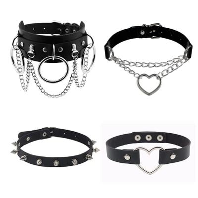 Spiked Goth Chokers Collar Harness With Rivets And Studded