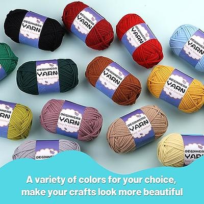 3 Pack Beginners Crochet Yarn, Teal Blue Yarn for Crocheting Knitting Beginners, Easy-to-See Stitches, Chunky Thick Bulky Cotton Soft Yarn for