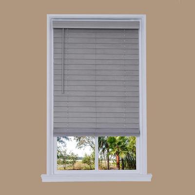 allen + roth Cordless Faux Wood 2-in Slat Width 22-in x 48-in Cordless  White Faux Wood Room Darkening Horizontal Blinds in the Blinds department  at