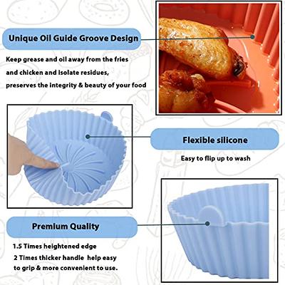 Vangerute Collapsible 2-Pack Air Fryer Silicone Liners for 8QT & 10QT NINJA  Foodi Dual, Rectangular Air Fryer Silicone Pot, Reusable Silicone Air Fryer  Basket for Air Fryer Accessories(Gray) - Yahoo Shopping