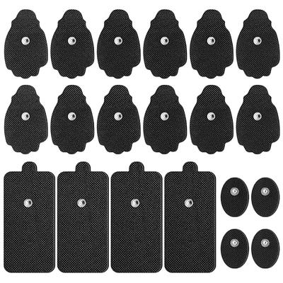 LotFancy TENS Unit Replacement Pads, 40 Pcs 2x2 Snap Electrodes Pads,  Reusable Tens Pads for EMS Muscle Stimulator, Using 3.5mm Snap Connector