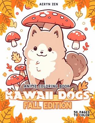 Anime Coloring Book: Kawaii Dogs Fall Edition: Manga Art & Anime  Enthusiasts Stress Relief Adult Coloring Cute, Animals, Pumpkin, Autumn -  Yahoo Shopping