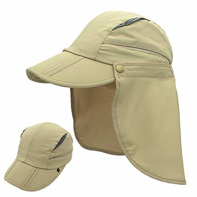 LLmoway Men Outdoor UPF50+ Mesh Sun Cap UV Protection Fishing Hat