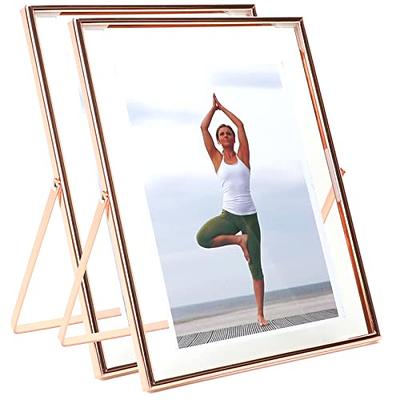 LaVie Home 4x6 Picture Frames (2 Pack, Gold) Simple Designed Photo Fra