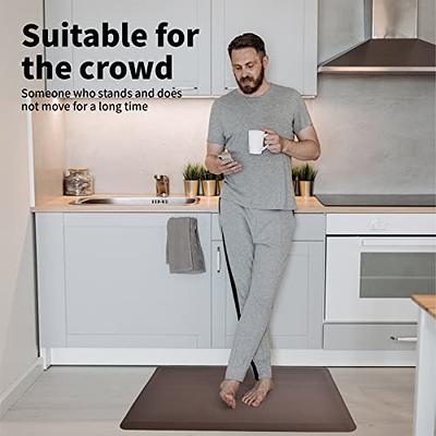 Art3d Anti Fatigue Mat - 1/2 Inch Cushioned Kitchen Mats - Non Slip Foam Comfort  Cushion for Standing Desk, Office or Garage Floor (17.3x28, Chocolate) -  Yahoo Shopping