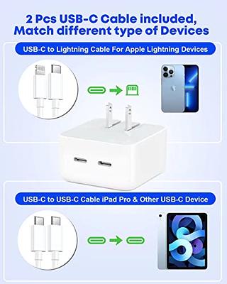 Apple USB C Charger, 40W Dual USB C Wall Charger, iPhone Charger iPad  Charger Super Quick