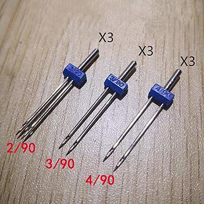 9 Pcs Double Needle Twin Needles for Sewing Machine with 3 Pcs Groove  Pintuck & 2 Pcs Universal General Purpose Zig Zag Presser Foot (Needles  Size