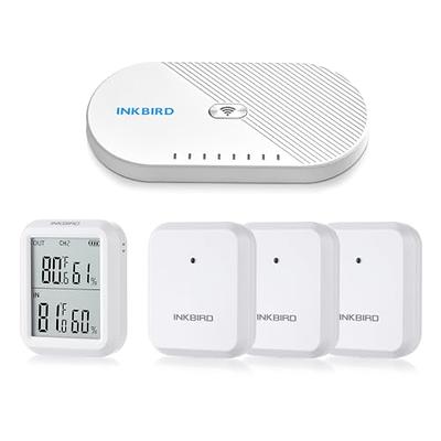 INKBIRD WiFi Thermometer Hygrometer 3 Pack, Indoor Outdoor Wireless  Temperature Humidity Sensor with App Notification Alert, Export Data, for  Room