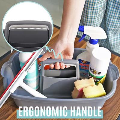 Cleaning Supply Caddy, Supplies Organizer with Handle,Tote Plastic Bucket  basket