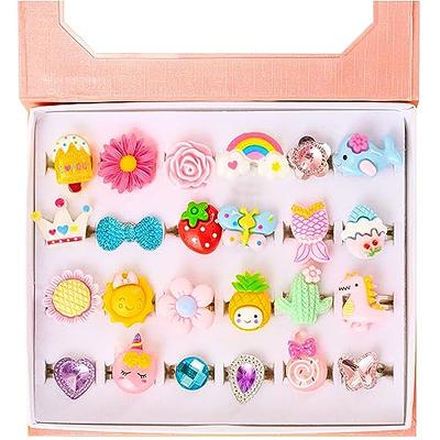 36pcs Girl Pretend Play Rings Children Rhinestone Rings | eBay