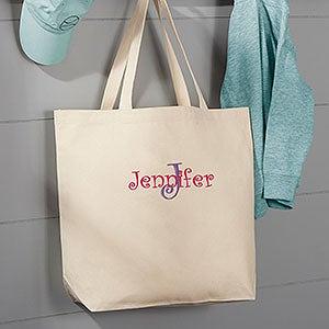 Tribal Name Personalized Small Canvas Tote Bag