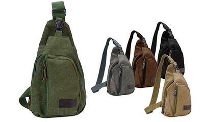 Unisex Canvas Backpack - Black, Grey, Green or Khaki